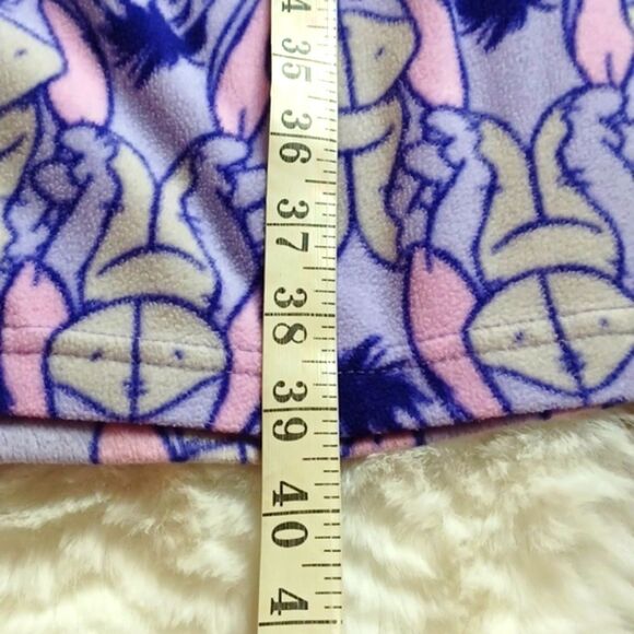 DISNEY FLEECE Purple Eore Pajama Pants L - Picture 6 of 7
